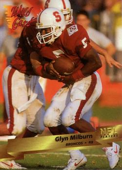 1993 Wild Card #32 Glyn Milburn Front