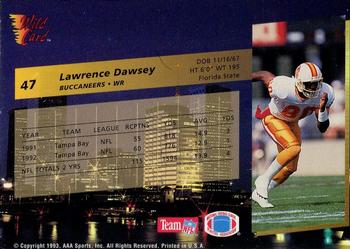 1993 Wild Card #47 Lawrence Dawsey Back