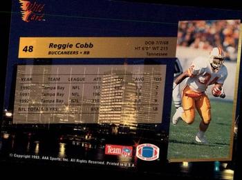 1993 Wild Card #48 Reggie Cobb Back