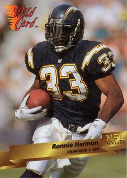 1993 Wild Card #61 Ronnie Harmon Front