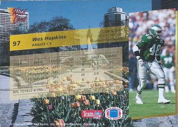 1993 Wild Card #97 Wes Hopkins Back