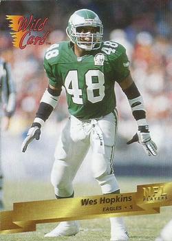 1993 Wild Card #97 Wes Hopkins Front