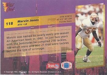 1993 Wild Card #118 Marvin Jones Back