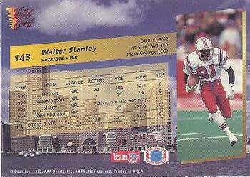 1993 Wild Card #143 Walter Stanley Back