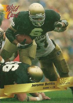 1993 Wild Card #159 Jerome Bettis Front