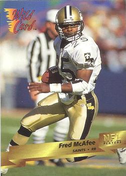 1993 Wild Card #169 Fred McAfee Front