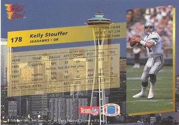 1993 Wild Card #178 Kelly Stouffer Back