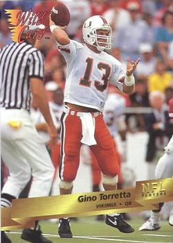 1993 Wild Card #195 Gino Torretta Front