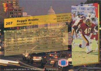 1993 Wild Card #207 Reggie Brooks Back