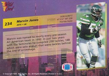 1993 Wild Card #234 Marvin Jones Back