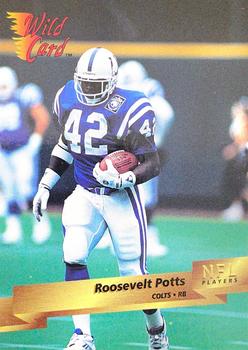 1993 Wild Card #250 Roosevelt Potts Front