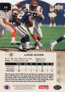 1994 SP - Die Cut #58 Louis Oliver Back
