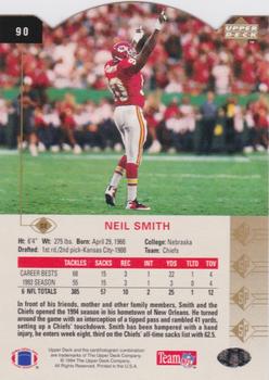 1994 SP - Die Cut #90 Neil Smith Back