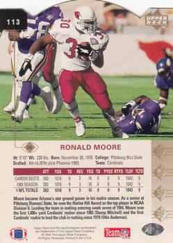 1994 SP - Die Cut #113 Ronald Moore Back