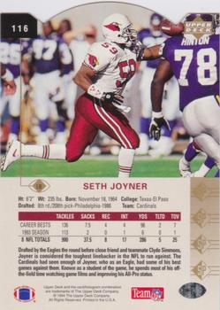 1994 SP - Die Cut #116 Seth Joyner Back