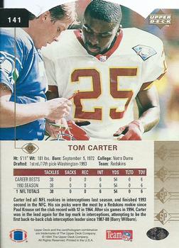 1994 SP - Die Cut #141 Tom Carter Back