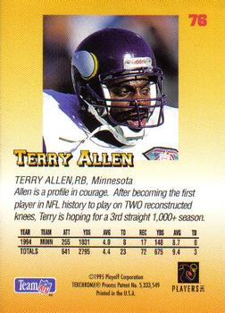 1995 Playoff Prime #76 Terry Allen Back