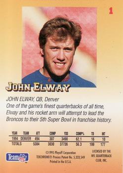 1995 Playoff Prime #1 John Elway Back