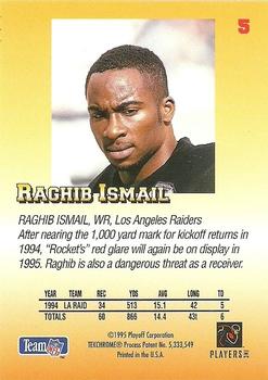 1995 Playoff Prime #5 Raghib Ismail Back