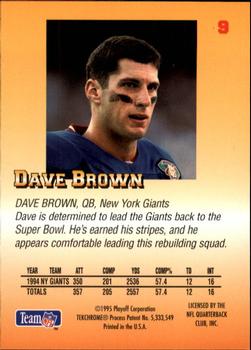 1995 Playoff Prime #9 Dave Brown Back