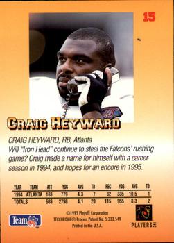 1995 Playoff Prime #15 Craig Heyward Back