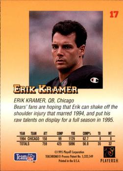1995 Playoff Prime #17 Erik Kramer Back