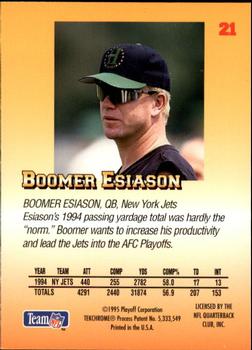 1995 Playoff Prime #21 Boomer Esiason Back