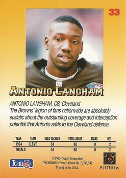 1995 Playoff Prime #33 Antonio Langham Back