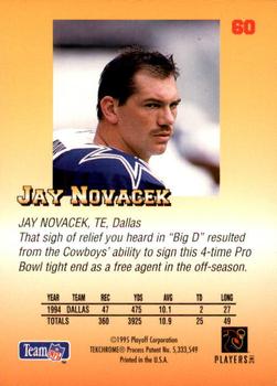 1995 Playoff Prime #60 Jay Novacek Back