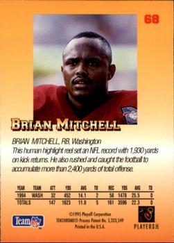 1995 Playoff Prime #68 Brian Mitchell Back