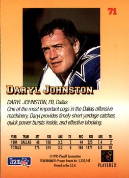 1995 Playoff Prime #71 Daryl Johnston Back