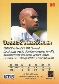 1995 Playoff Prime #89 Derrick Alexander Back