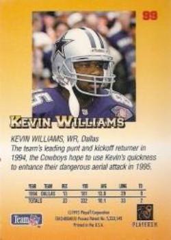 1995 Playoff Prime #99 Kevin Williams Back