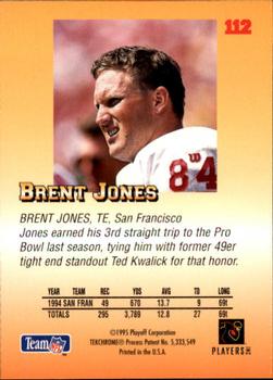1995 Playoff Prime #112 Brent Jones Back
