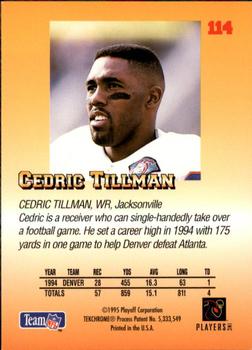 1995 Playoff Prime #114 Cedric Tillman Back