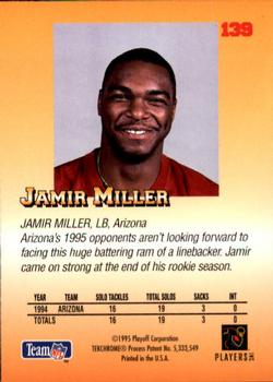 1995 Playoff Prime #139 Jamir Miller Back
