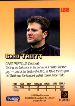 1995 Playoff Prime #168 Greg Truitt Back