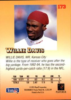 1995 Playoff Prime #173 Willie Davis Back