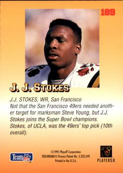 1995 Playoff Prime #189 J.J. Stokes Back