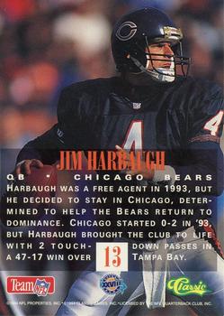 1994 Classic NFL Experience #13 Jim Harbaugh Back