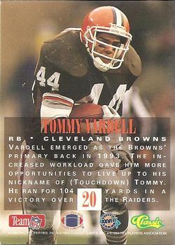 1994 Classic NFL Experience #20 Tommy Vardell Back