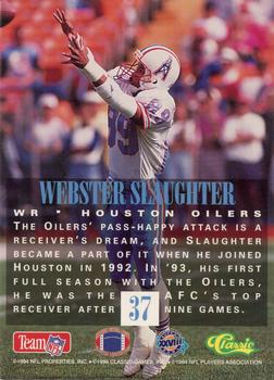 1994 Classic NFL Experience #37 Webster Slaughter Back