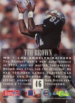 1994 Classic NFL Experience #46 Tim Brown Back