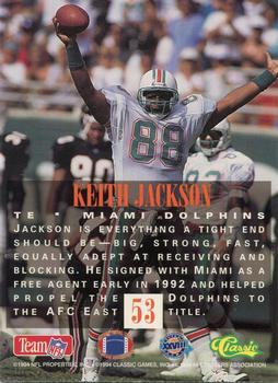 1994 Classic NFL Experience #53 Keith Jackson Back