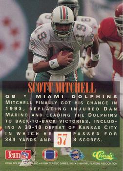 1994 Classic NFL Experience #57 Scott Mitchell Back