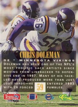 1994 Classic NFL Experience #59 Chris Doleman Back