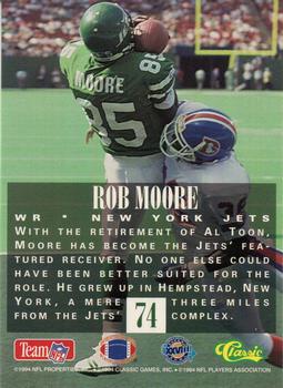 1994 Classic NFL Experience #74 Rob Moore Back