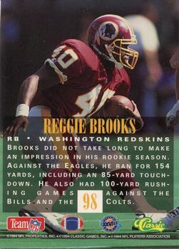 1994 Classic NFL Experience #98 Reggie Brooks Back