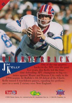 1995 Classic NFL Experience #8 Jim Kelly Back