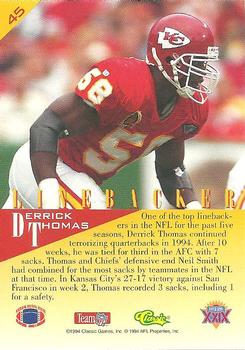 1995 Classic NFL Experience #45 Derrick Thomas Back